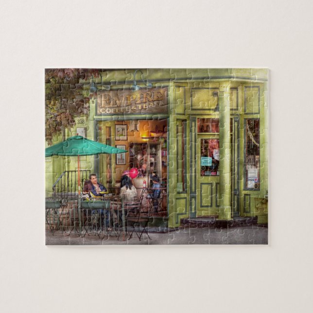 Cafe - Hoboken, NJ - Empire Coffee & Tea Jigsaw Puzzle (Horizontal)