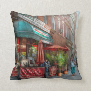 Cafe - Hoboken, NJ - Vito's Italian Deli Throw Pillow