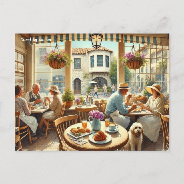Cafe in Carmel by the Sea Postcard (Front)