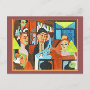 Cafe in Davos by Ernst Ludwig Kirchner Postcard