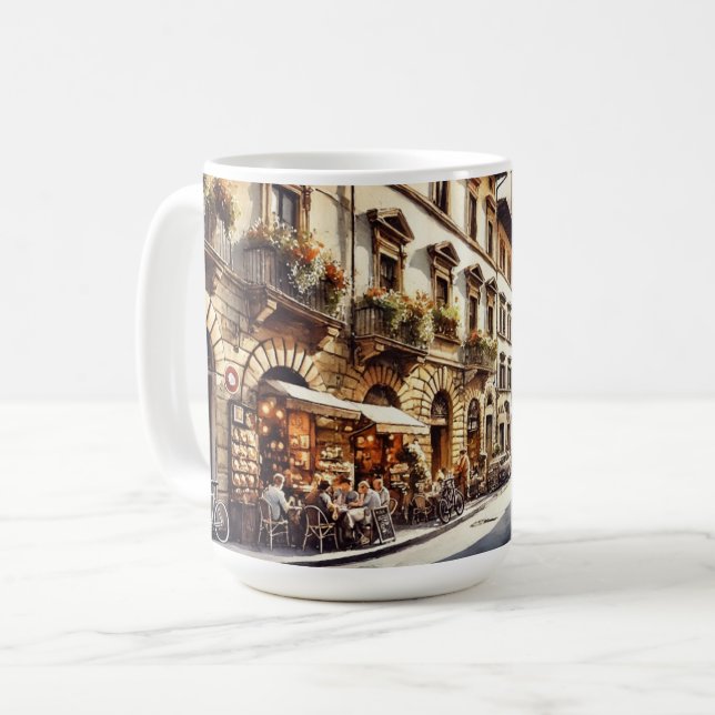 Cafe in Florence Italy Coffee Mug (Front Left)