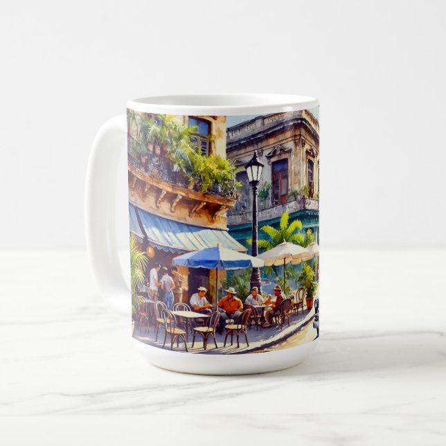 Cafe in Havana Cuba Coffee Mug (Front Left)