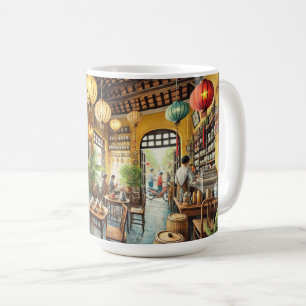 Cafe in Hoi An Vietnam Watercolor Painting Coffee Mug