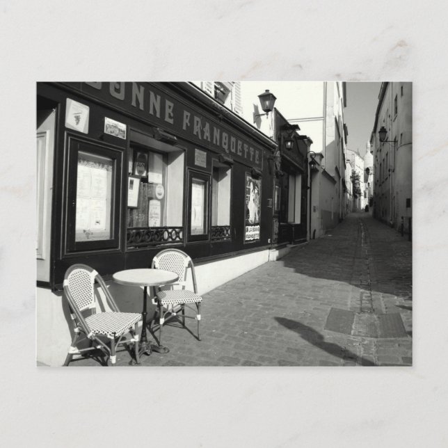 Cafe in Montmarte Postcard (Front)