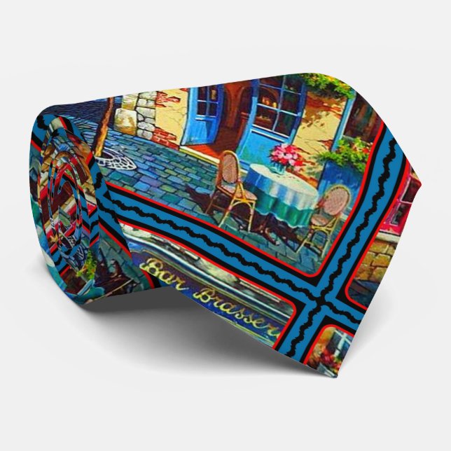 Cafe in Paris Tie (Rolled)