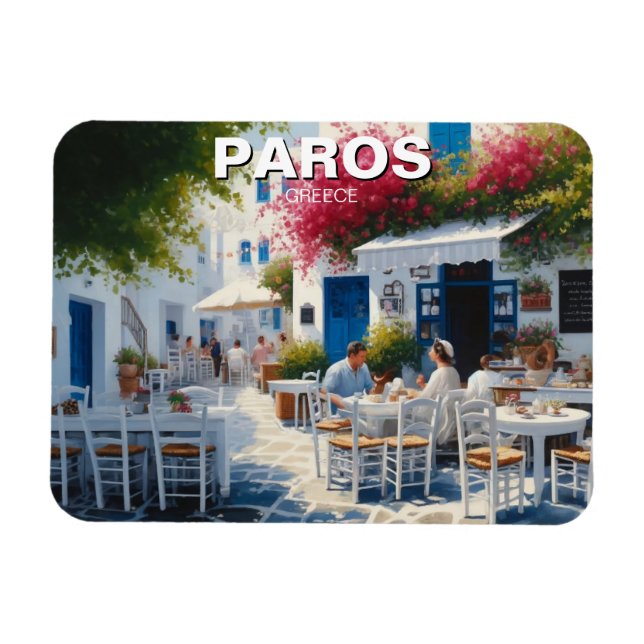 Cafe in Paros Greece travel Magnet (Horizontal)
