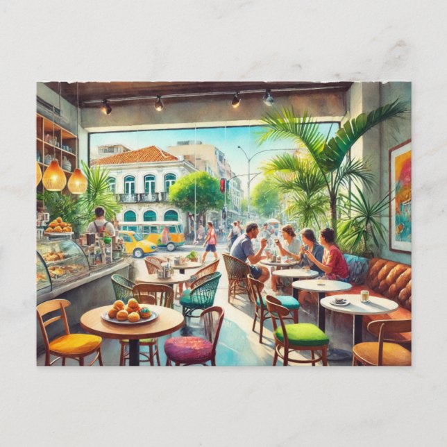 Cafe in Rio Brazil Mug Postcard (Front)