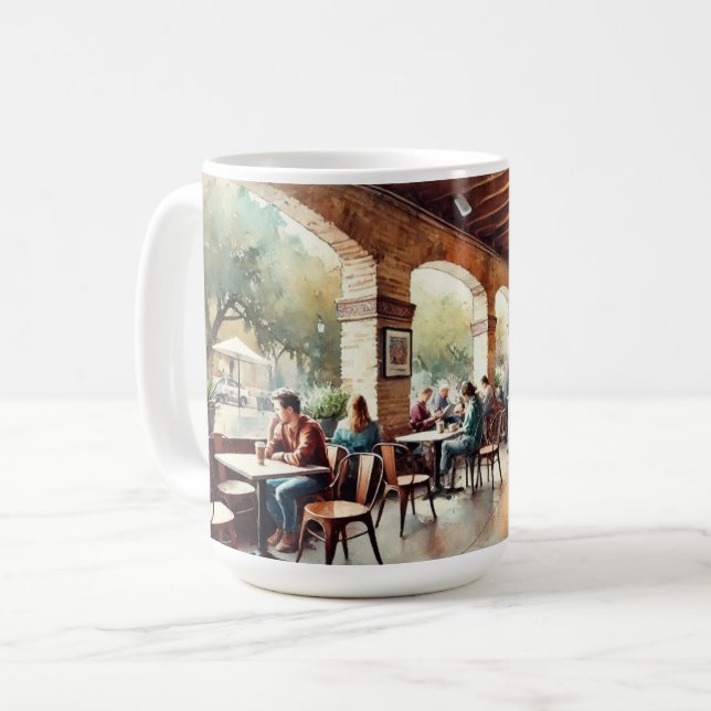 Cafe in San Antonio Texas Coffee Mug (Front Left)