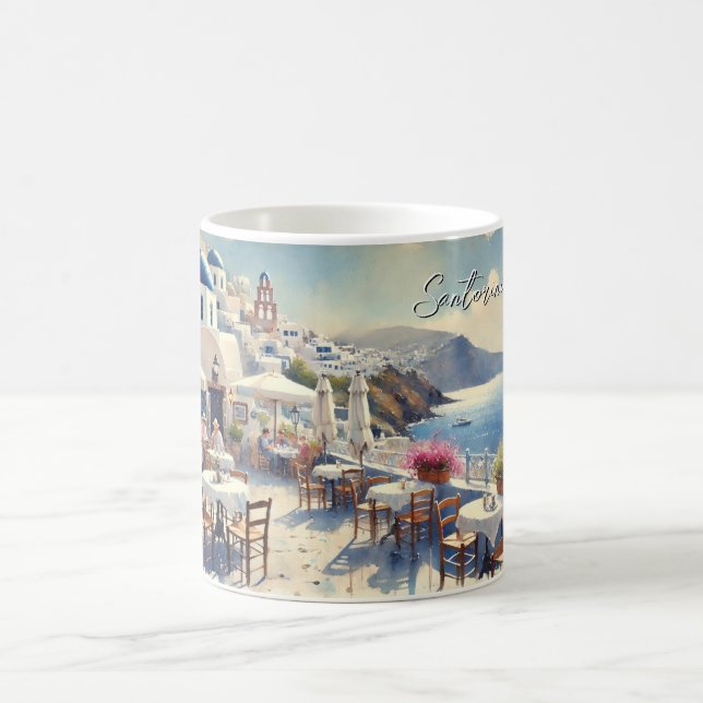 Cafe in Santorini Mug (Center)