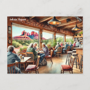 Cafe in Sedona Arizona View Postcard