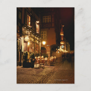 Cafe in Strasbourg Postcard