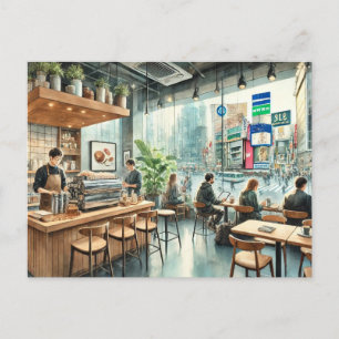 Cafe in Tokyo Postcard
