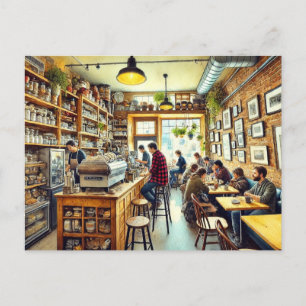 Cafe in Vancouver Mug Postcard
