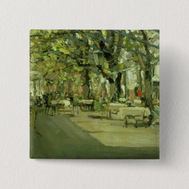 Cafe in Yalta, 1905 2 Inch Square Button (Front)