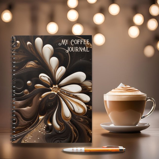 Café inspiré Mocha et le Journal de la crème (Coffee Inspired Journal for Coffee Lovers, Barista Gift, Mocha Mousse Modern Coffee Journal)