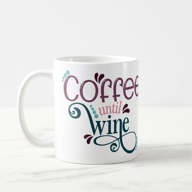 Café Jusqu'À La Mug De Café Vin (Gauche)