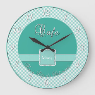 Cafe Kitchen Wall Clock - Chex MINT