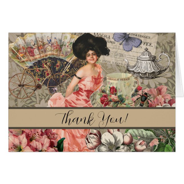 Café Lady Victorian Femme Rose Classy (Devant horizontal)