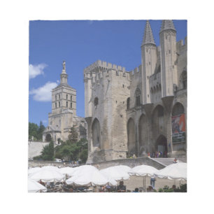 Cafe, Le Palais des Papes, Avignon, Vaucluse, Notepad