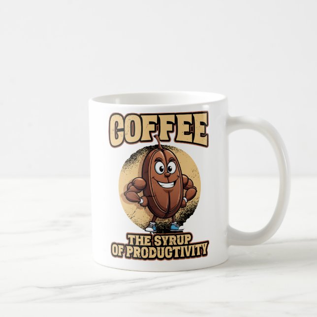 "Café : Le sirop de la productivité" Mug (Droite)