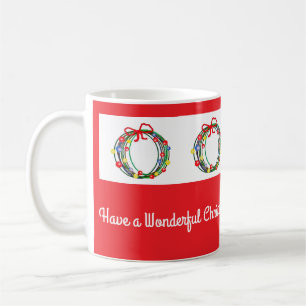 Café Ltc-Rouge De Noël Mug Avec Wreath