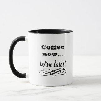 Café maintenant, tasse postérieure de vin