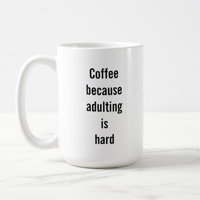 Café mignon d'énonciation tasse de classique de 15 (Gauche)