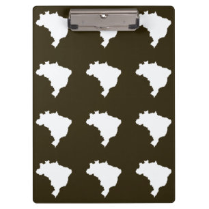 Café Mocha Festive Brazil Pattern at Emporio Moffa Clipboard