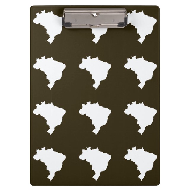 Café Mocha Festive Brazil Pattern at Emporio Moffa Clipboard (Front)