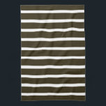 Café Mocha Neutral Stripes Kitchen Towel<br><div class="desc">Horizontal stripe patterns in a warm neutral colour palette.</div>