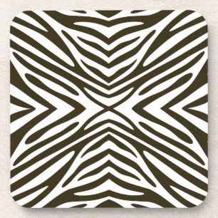 Café Mocha Neutral Zebra Coaster