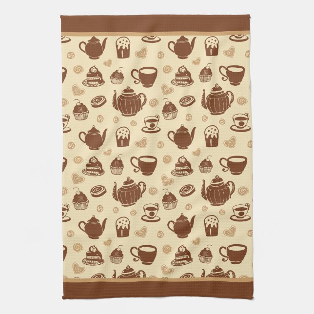 Café motif Serviettes de cuisine (Vertical)