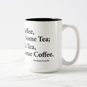 Café ? Mug à deux tons noir 15 oz