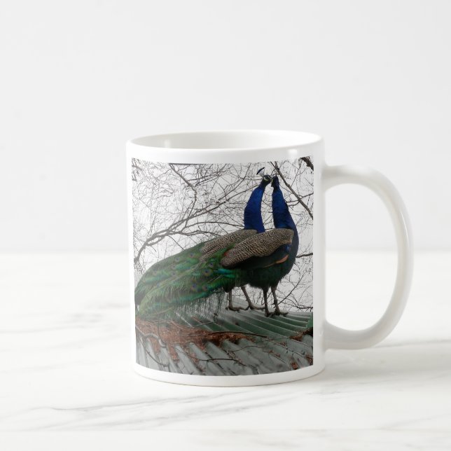 CAFÉ MUG AVEC PEACOCK IMAGE (Droite)