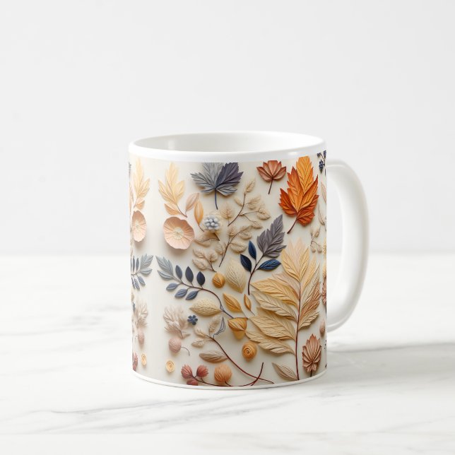 Café Mug avec Sublimation Automne 3D Conception (Devant droit)