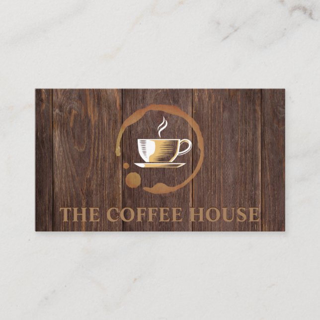 Café Mug | Cartes en bois (Devant)