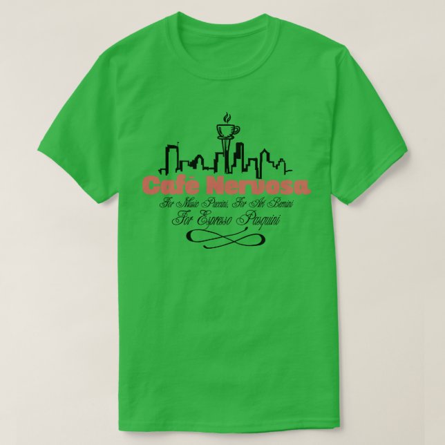 Cafe Nervosa T-Shirt (Design Front)
