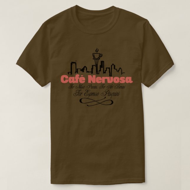 Cafe Nervosa T-Shirt (Design Front)