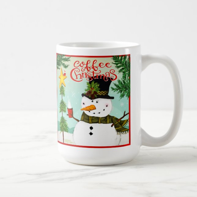 Café Noël mignonne Whimsical Snowman Mug (Droite)