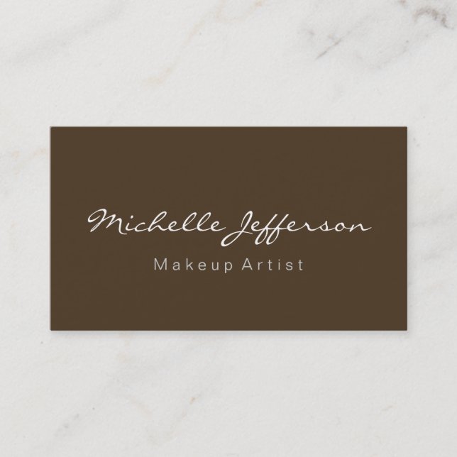 Cafe Noir Artiste maquillage Carte de visite uniqu (Devant)