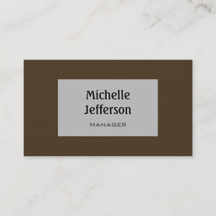 Cafe Noir Silver Gris Couleurs Carte de visite ten