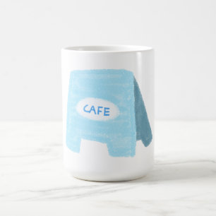 Cafe Owner Barista Blue Sidewalk Sign Coffee Mug