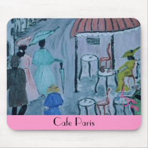 Cafe Paris, 1978 by Austrian artist Inge Mouse Pad