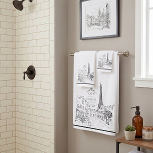 Cafe Paris Bath Towel Set