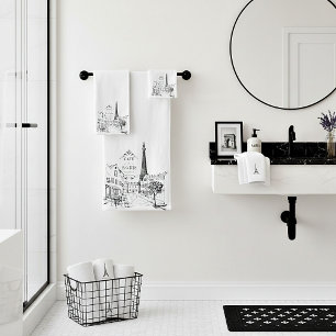 Cafe Paris Bath Towel Set