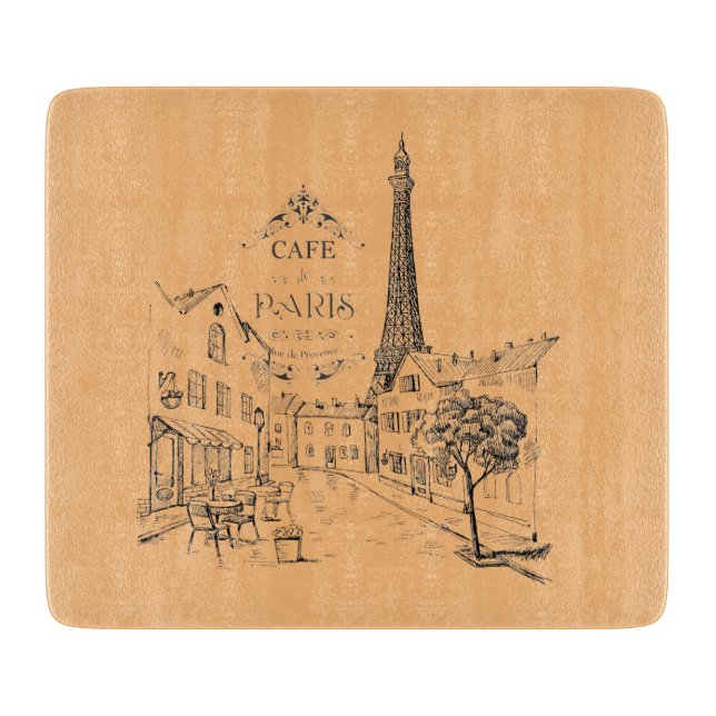 Cafe Paris Cutting Board (Front)