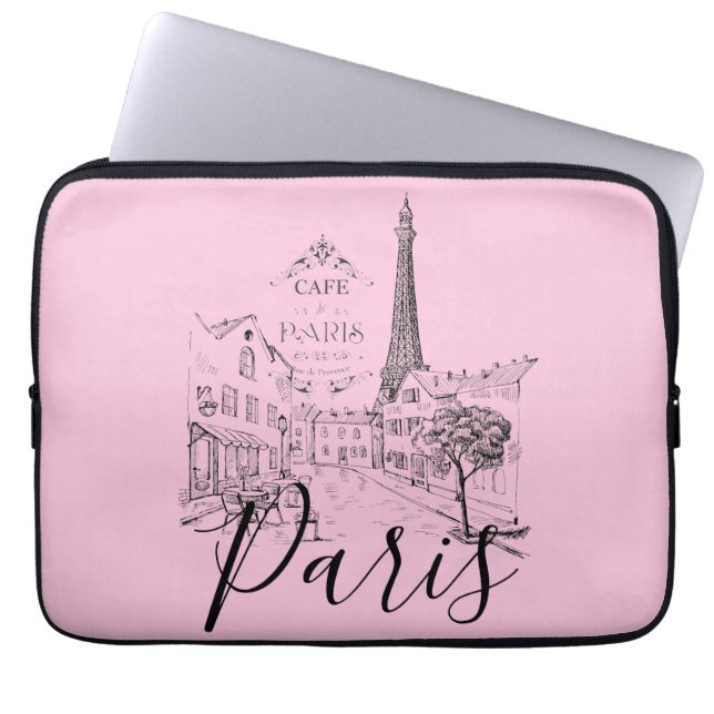 Cafe Paris   Laptop Sleeve (Front)