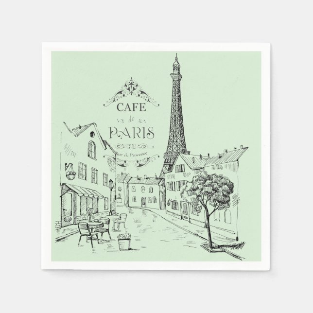 Cafe Paris Napkins (Front)