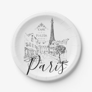 Cafe Paris   Paper Plate