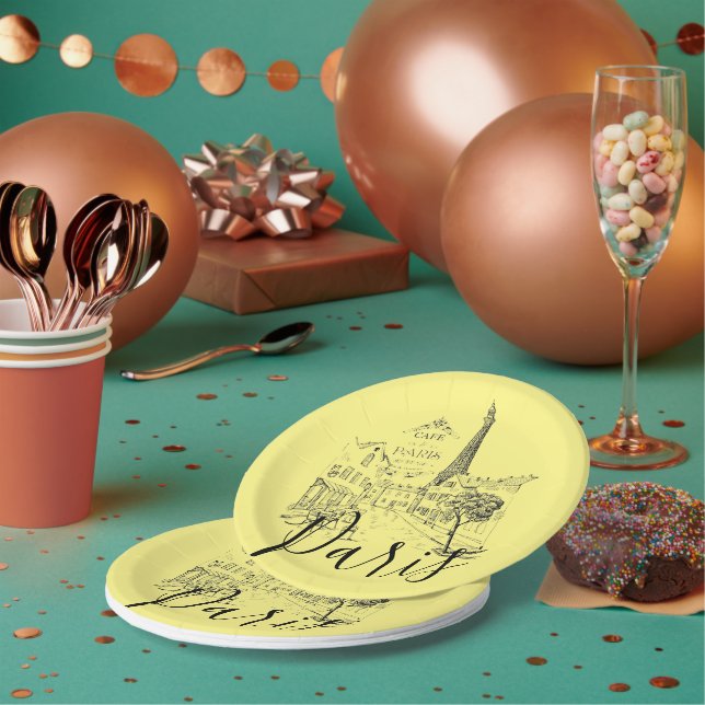 Cafe Paris   Paper Plates (Multi)